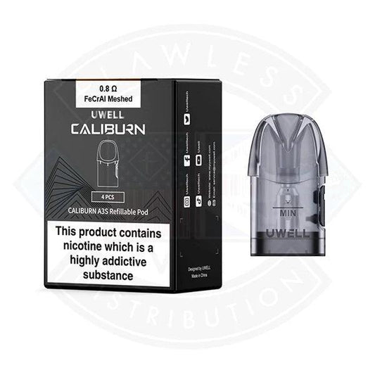 Caliburn A3S Refillable Pod 4pcs/pack - Flawless Vape Shop