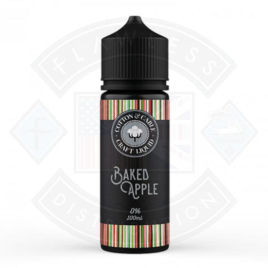 Cotton & Cable Desserts - Baked Apple 0mg 100ml Shortfill - Flawless Vape Shop