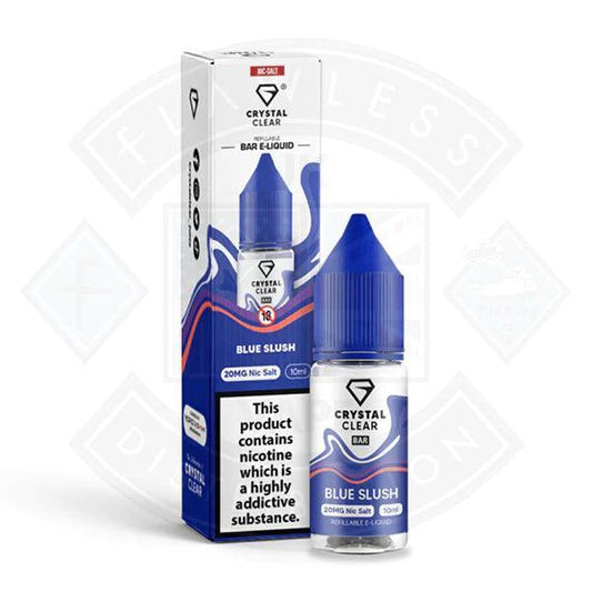 Crystal Clear Bar Nic Salts 10ml - Blue Slush - Flawless Vape Shop