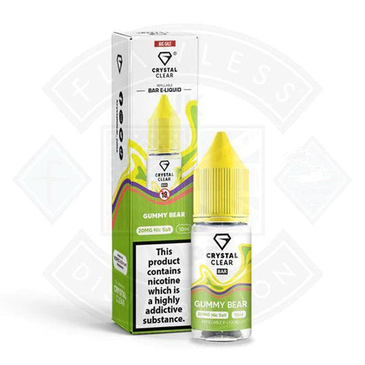 Crystal Clear Bar Nic Salts 10ml - Gummy Bear - Flawless Vape Shop