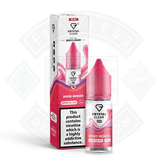 Crystal Clear Bar Nic Salts 10ml - Mixed Berries - Flawless Vape Shop