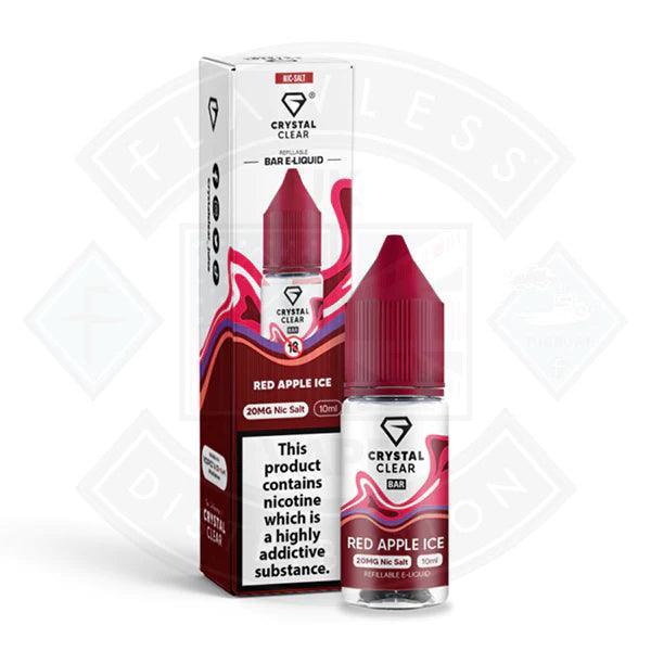 Crystal Clear Bar Nic Salts 10ml - Red Apple Ice - Flawless Vape Shop