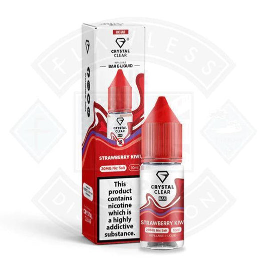 Crystal Clear Bar Nic Salts 10ml - Strawberry Kiwi - Flawless Vape Shop