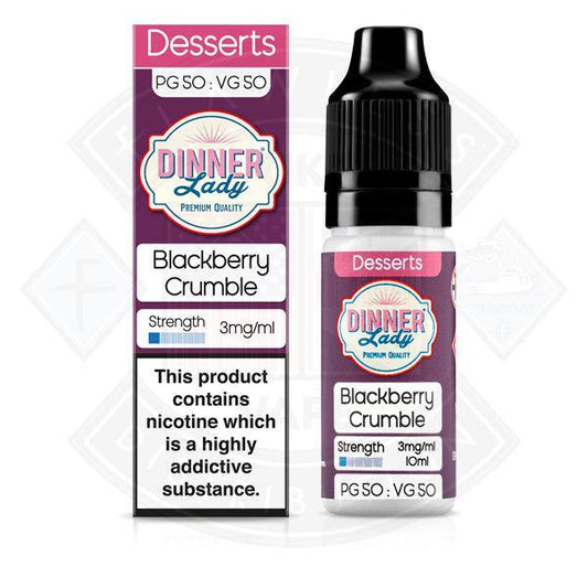 Dinner Lady Desserts 50/50 Blackberry Crumble 10ml - Flawless Vape Shop