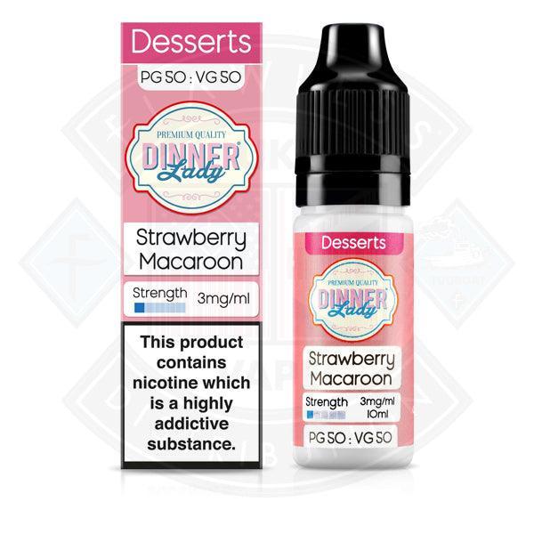 Dinner Lady Desserts 50/50 Strawberry Macaroon 10ml - Flawless Vape Shop