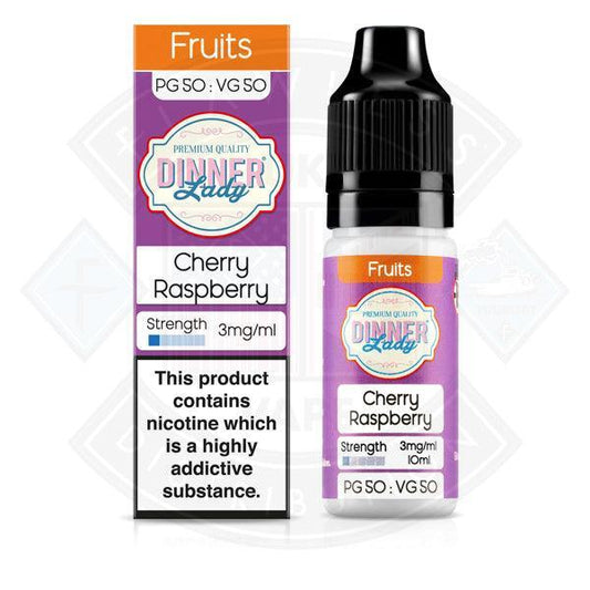 Dinner Lady Fruits 50/50 Cherry Raspberry 10ml - Flawless Vape Shop