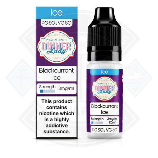 Dinner Lady Ice 50/50 Blackcurrant Ice 10ml - Flawless Vape Shop