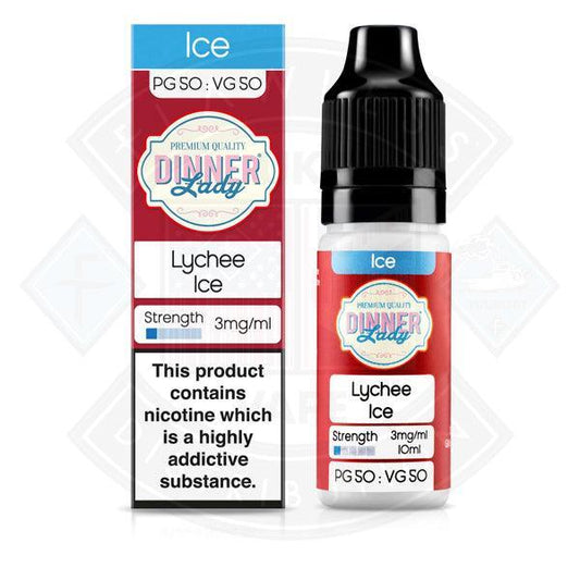 Dinner Lady Ice 50/50 Lychee Ice 10ml - Flawless Vape Shop