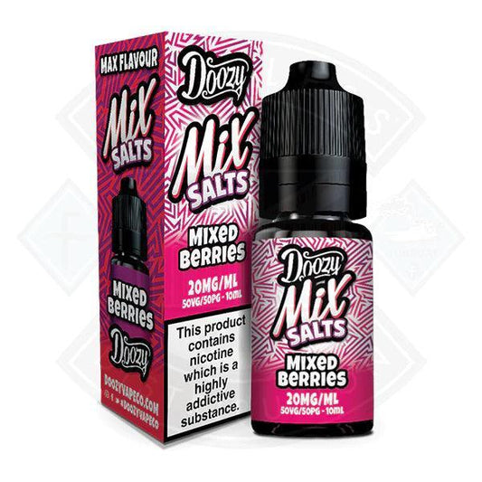 Doozy Mix Salts Mixed Berries 50/50 10ml e-liquid - Flawless Vape Shop