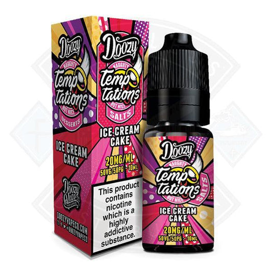 Doozy Temptations Salts Ice Cream Cake 50/50 10ml e-liquid - Flawless Vape Shop