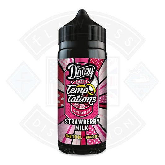 Doozy Temptations- Strawberry Milk 0mg 100ml Shortfill - Flawless Vape Shop