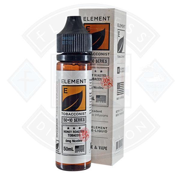 Element Tobacconist - Honey Roasted Tobacco 0mg 50ml Shortfill - Flawless Vape Shop