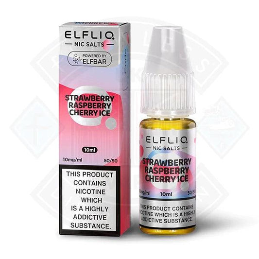 Elf Bar ELFLIQ Strawberry Raspberry Cherry lce Nic Salt 10ml - Flawless Vape Shop