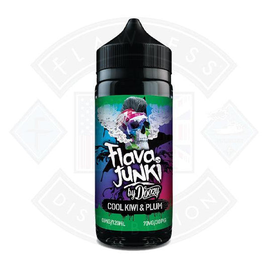 Flava Junki by Doozy Vape Cool Kiwi and Plum 0mg 100ml Shortfill - Flawless Vape Shop