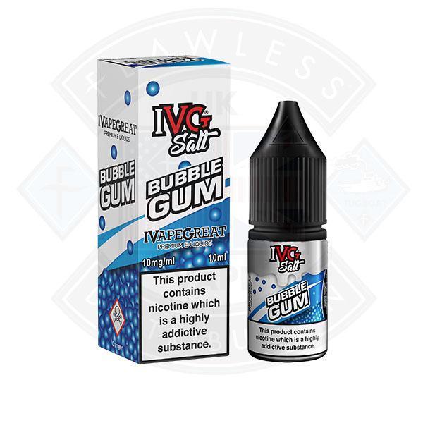 I VG Salt Bubblegum 10mg 10ml TPD Compliant e-liquid - Flawless Vape Shop