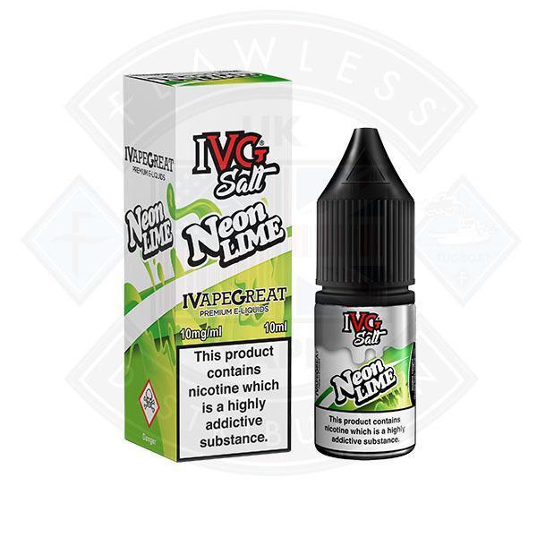 I VG Salt Neon Lime 10mg 10ml TPD Compliant e-liquid - Flawless Vape Shop