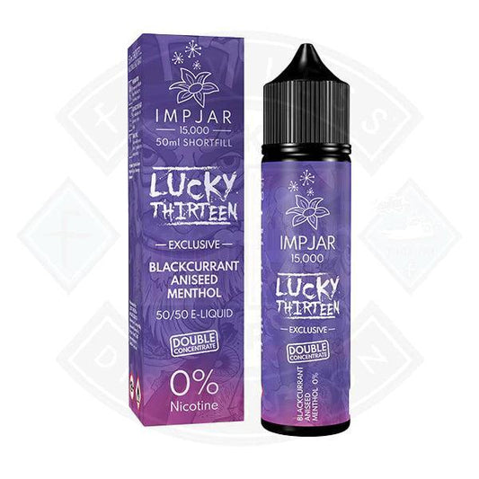 IMP JAR X Lucky 13 - Blackcurrant Aniseed Menthol 50ml E-Liquid - Flawless Vape Shop