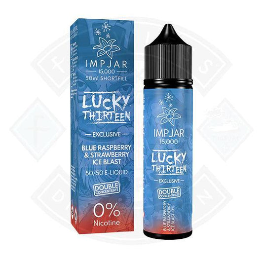 IMP JAR X Lucky 13 - Blue Rasp Straw Ice 50ml E-Liquid - Flawless Vape Shop