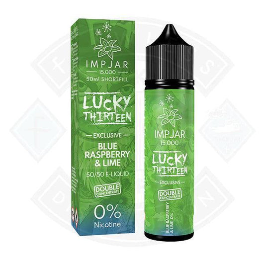 IMP JAR X Lucky 13 - Blue Raspberry Lime 50ml E-Liquid - Flawless Vape Shop