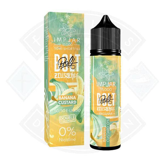 IMP JAR X Zeus Bolt - Banana Custard 50ml E-Liquid - Flawless Vape Shop