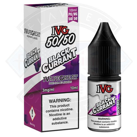 IVG 50:50 Blackcurrant TPD Compliant e-liquid - Flawless Vape Shop