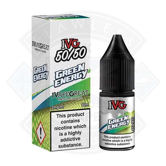 IVG 50:50 - Crushed Range - Green Energy 10ml - Flawless Vape Shop