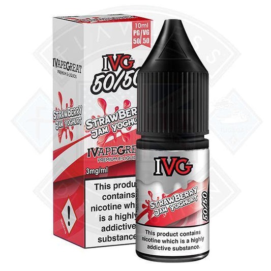 IVG 50:50 Dessert Range - Strawberry Jam Yoghurt 10ml - Flawless Vape Shop