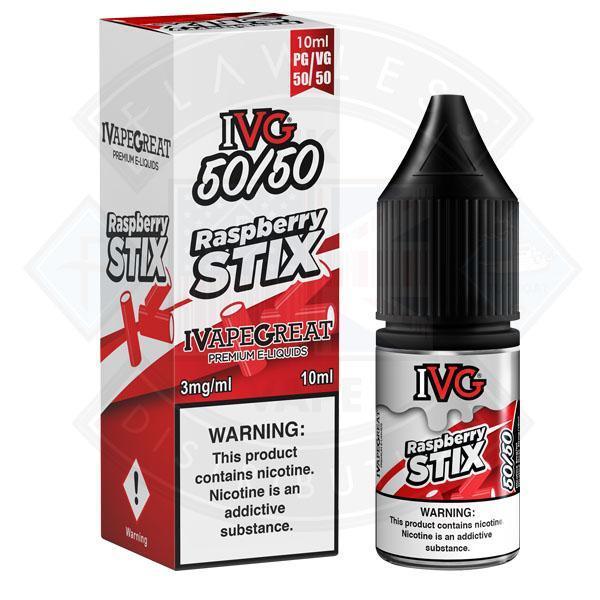 IVG 50:50 Raspberry Stix TPD Compliant e-liquid - Flawless Vape Shop