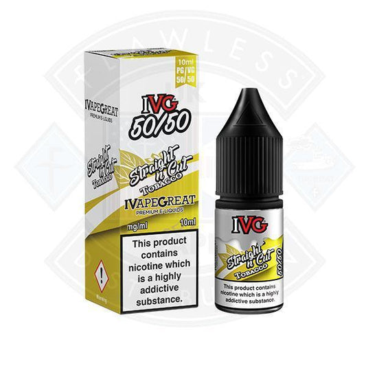 IVG 50:50 Straight N Cut Tobacco TPD Compliant e-liquid - Flawless Vape Shop