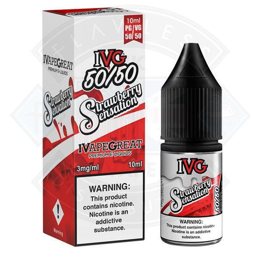 IVG 50:50 Strawberry Sensation TPD Compliant e-liquid - Flawless Vape Shop