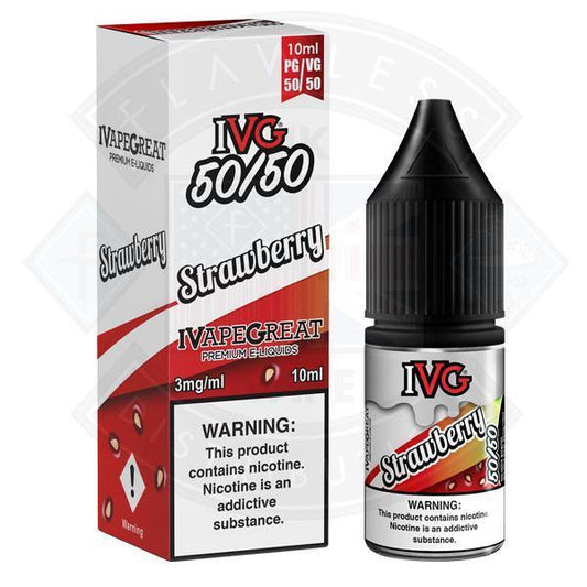 IVG 50:50 Strawberry TPD Compliant e-liquid - Flawless Vape Shop