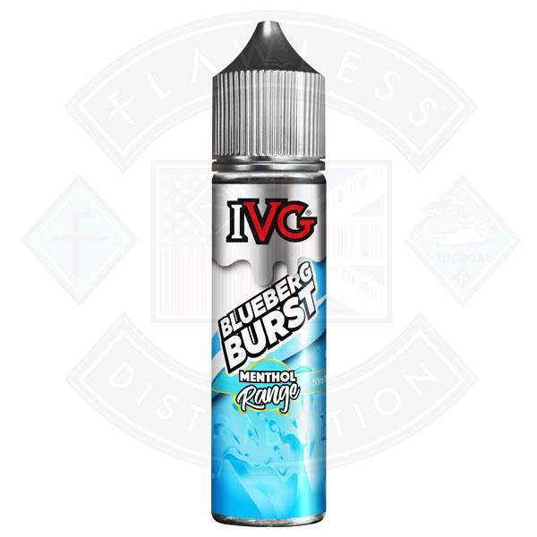 IVG Menthol Range - Blueberg Burst 0mg 50ml Shortfill - Flawless Vape Shop