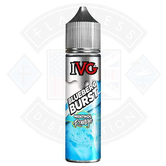 IVG Menthol Range - Blueberg Burst 0mg 50ml Shortfill - Flawless Vape Shop