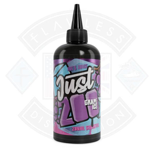 Joe's Juice Just 200 - Grape ICE 0mg 200ml Shortfill - Flawless Vape Shop