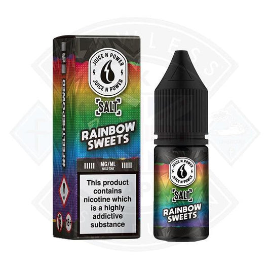 Juice N Power Salt Rainbow Sweets 10ml - Flawless Vape Shop