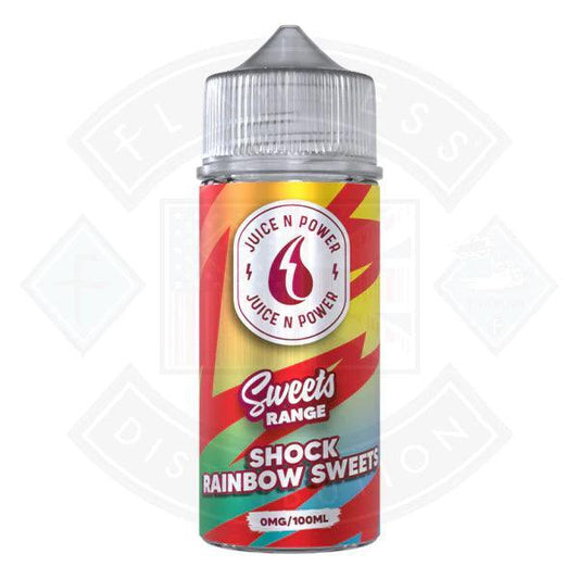 Juice N Power Shock Rainbow Sweets 0mg 100ml Shortfill - Flawless Vape Shop