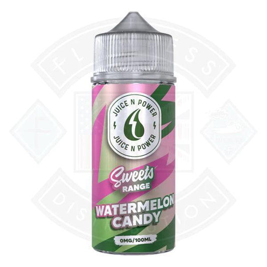 Juice N Power Watermelon Candy 0mg 100ml Shortfill - Flawless Vape Shop