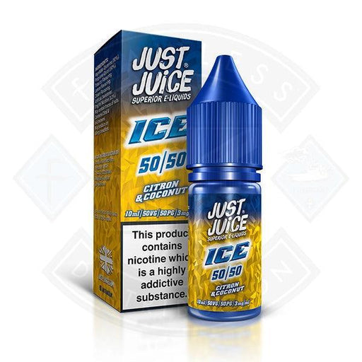 Just Juice Ice Citron and Coconut 50/50 10ml - Flawless Vape Shop