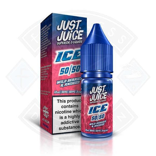 Just Juice Ice Wild Berries and Aniseed 50/50 10ml - Flawless Vape Shop