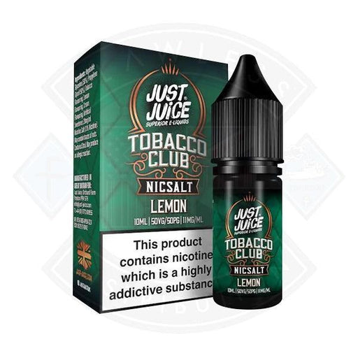 Just Juice Tobacco Club Lemon Nic Salt 10ml E-Liquid - Flawless Vape Shop