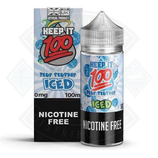 Keep it 100 - Blue Slushy Iced (OG Blue Iced) 0mg 100ml Shortfill - Flawless Vape Shop