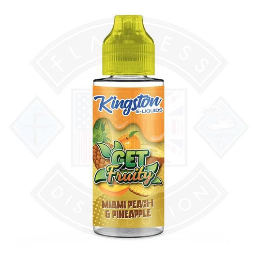 Kingston Get Fruity - Miami Peach Pineapple 70/30 0mg 100ml Shortfill - Flawless Vape Shop