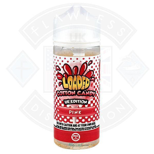 Loaded Cotton Candy - Pink 0mg 100ml Shortfill - Flawless Vape Shop