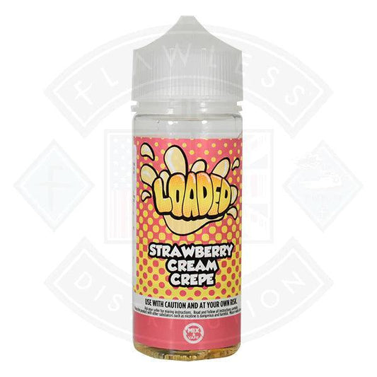 Loaded Strawberry Cream Crepe 0mg 100ml Shortfill - Flawless Vape Shop