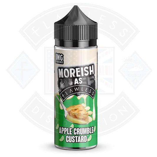 Moreish As Flawless Apple Crumble Custard 100ml 0mg shortfill e-liquid - Flawless Vape Shop