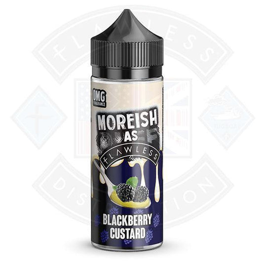 Moreish As Flawless Blackberry Custard 100ml 0mg shortfill e-liquid - Flawless Vape Shop