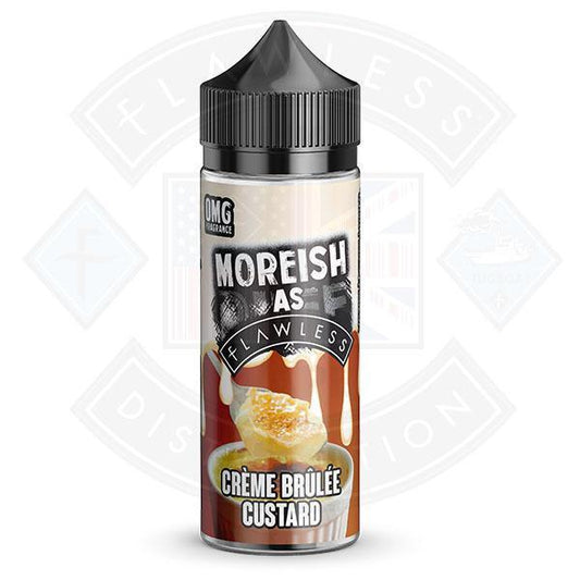 Moreish As Flawless Creme Brulee Custard 100ml 0mg shortfill e-liquid - Flawless Vape Shop