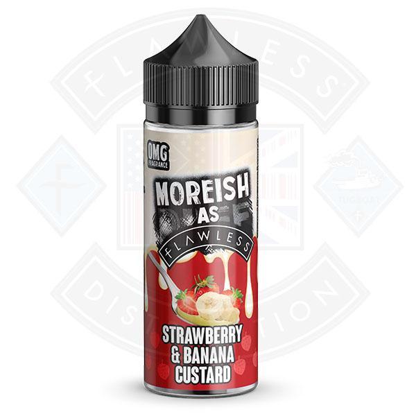 Moreish As Flawless Strawberry & Banana Custard 100ml 0mg shortfill e-liquid - Flawless Vape Shop