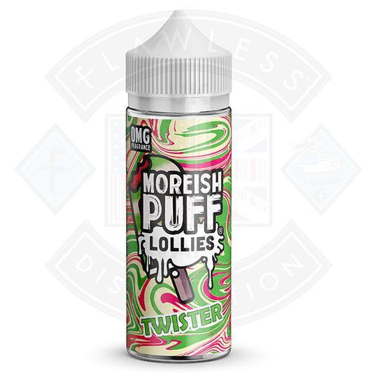 Moreish Lollies Twister 100ml 0mg shortfill e-liquid - Flawless Vape Shop