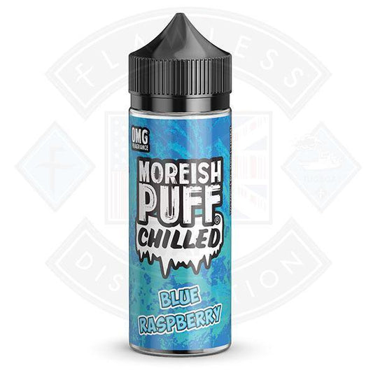 Moreish Puff Chilled Blue Raspberry 0mg 100ml Shortfill E-liquid - Flawless Vape Shop